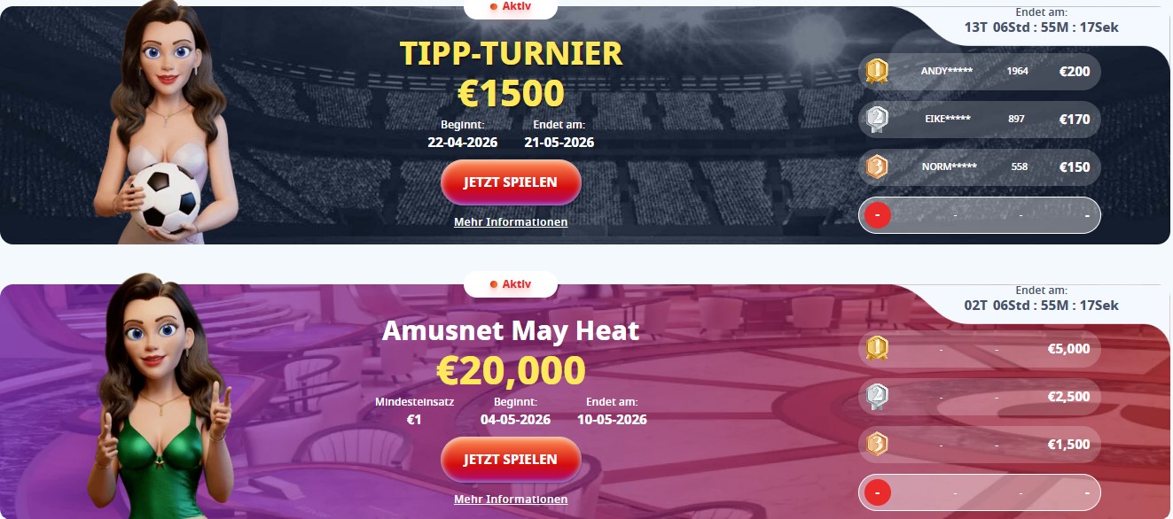 Infinity Casino VIP und Turniere